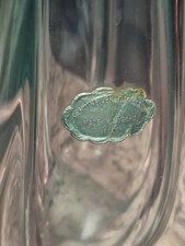 VTG 14" Murano Green Sommerso Glass Vase - Genuine Venetian Label - Hand Blown