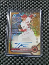 2022 Bowman Chrome Prospects 1st Gold Mini Diamond Refractor Auto Thomas Farr 