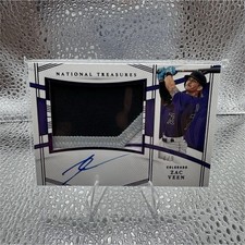 2023 Panini National Treasures Auto Patch Zac Veen #163 /9 Colorado Rockies MLB