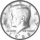 1988 D Kennedy Half Dollar Uncirculated from Mint Set