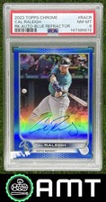 Cal Raleigh RC Auto PSA 8 2022 Topps Chrome 105/150 Rookie Blue Mariners 5672