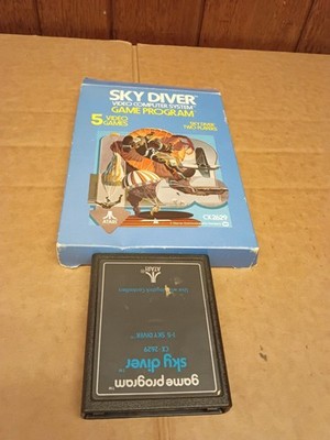 Sky Diver Video Game Program (Atari 2600, 1978) With Original Box 