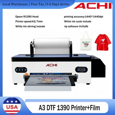 A3 EPSON 1390 DTF Flatbed Printer Direct to Film Tshirt Heat Transfer Printer US
