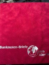 Banknoten Geldscheine aus aller Welt, 16 St&uuml;ck, in einem Sammelordner mit Schub