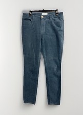 Ann Taylor Loft Teal Corduroy Pants Womens Size 8/29 Modern Straight Fit Stretch