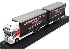 Oxford Diecast 1/76 Scale 76DBU002 - Scania Topline Drawbar - Pettifor & Son