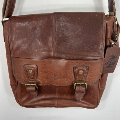 Tommy Bahama Leather Messenger Bag