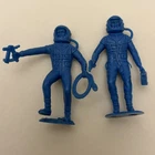 2 Vintage MPC Army Men Blue 2” Astronaut Space Series