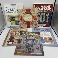 Scrapbooking Books Lot 6 Page Ideas Layout Design Anna Griffin Stamping