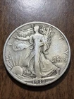 1918-S Walking Liberty Half Dollar 50c Silver Actual Coin Fine/VF For Collection