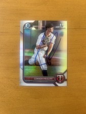 Connor Prielipp Signed 2022 1st Bowman Chrome Draft Refractor Auto #BDC-8 Twins