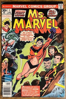 MS MARVEL 1 1ST APPEARANCE JOHN ROMITA SR COVER MARVEL COMICS 1977 VINTAGE