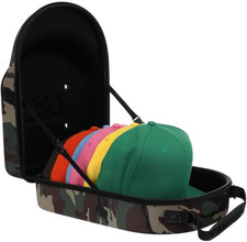 Lids Hat Travel Case Baseball Cap Carrier for 6 Hats, Durable Camo Exterior wi