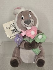 The Disney Store Mini Beanbag Easter Bunny Gopher 7  Plush With Ripped Tags