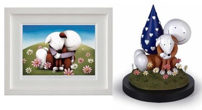 Unser Happy Place (Paar) Skulptur & gerahmter Druck von Doug Hyde. Neu mit COA
