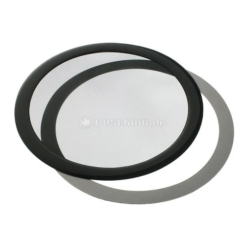 3x DEMCiflex Staubfilter 200mm, rund - schwarz/schwarz