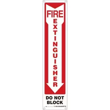 Condor 469Y01 Safety Sign, 18 In Height, 4 In Width, Polyethylene, Horizontal