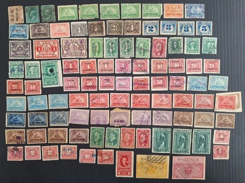 RARE 1860s- United States large lot of Revenue stamps Used