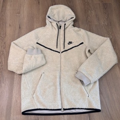 Nike Men s Tech Fleece Sherpa Icon Wind Runner Full Zip Hoodie Size M CJ4535-072