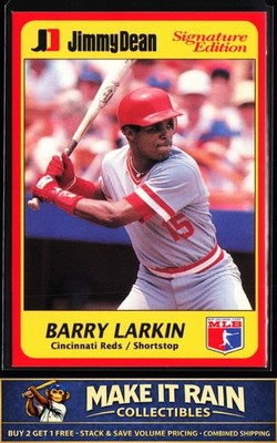 Barry Larkin 1991 Jimmy Dean Signature Edition #10 Cincinnati Reds Baseball