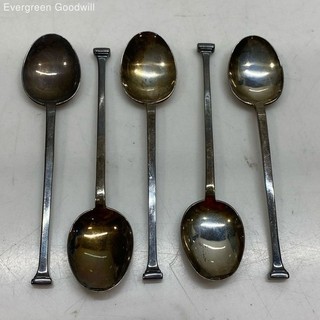Five British Marked Silver Spoons 53 Grams