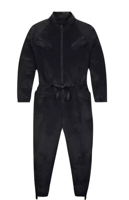 Nike Jordan Flight Suit Jumpsuit CU1996-010 Zip Front Black Unisex