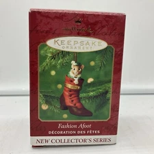Hallmark Keepsake Ornament Fashion Afoot 2000 Box Mouse Shoe Red