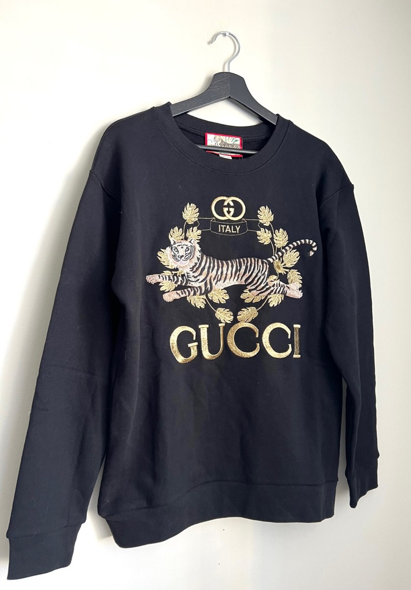 GUCCI Tiger sweatshirt with embroidery size L | eBay