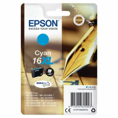 Original Epson 16XL, Pen Cyan Tintenpatrone, WF-2010W WF-2510WF WF-2520NF, T1632
