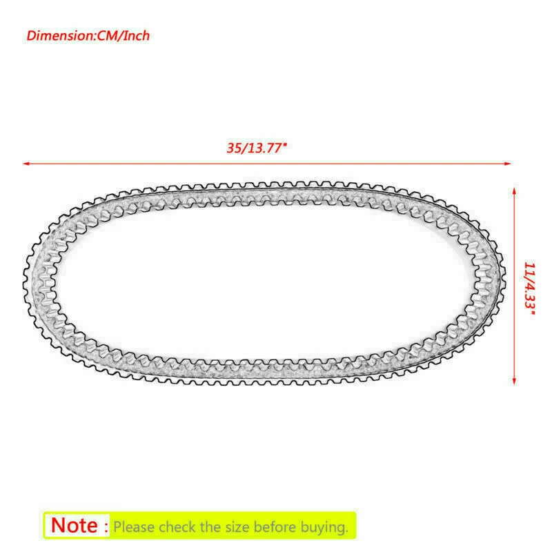 DRIVE BELT FOR TRITON OUTBACK 300 & 400 BAJA 400 SM SUPERMOTO EFI 22500-E10-030 - Image 2 of 4