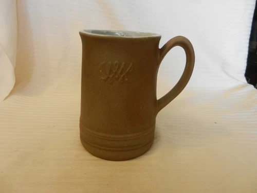 Vintage Hand Made Pottery Beer Mug Brown, Signed by Artist