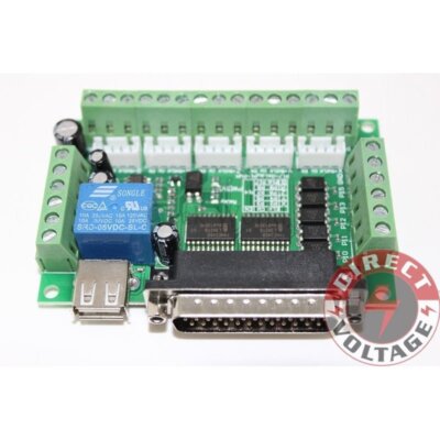 5 Axis CNC Interface Adapter Breakout Board For Stepper Motor Driver Mach3 wi...