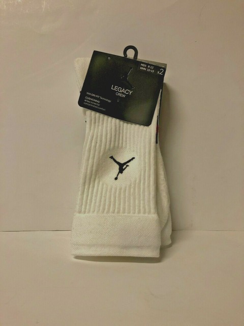 Download 2 Pair Air Jordan Jumpman Legacy Crew Socks White Black ...