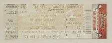 MLB Baseball Ticket Stub: 2004 - Houston Astros vs Atlanta Braves