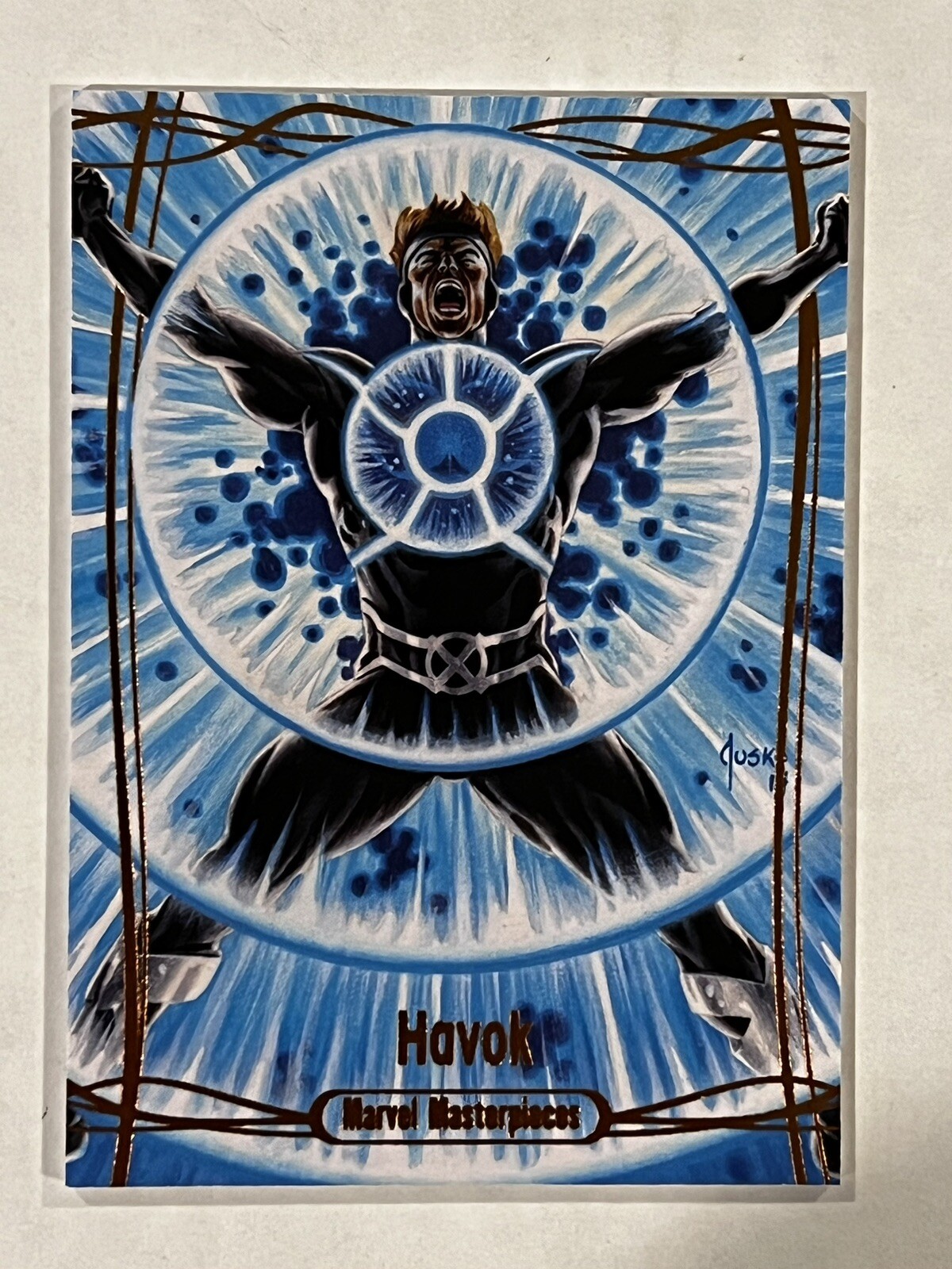2016 Marvel Masterpieces Orange #42 Havok 42/99 MATCHING Card & #😍😍😍😍
