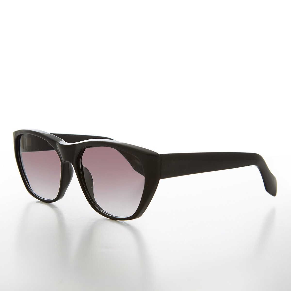 Black Angular Rectangle Unisex Vintage Sunglass S… - image 2