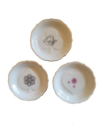 Vintage Fred Roberts Card Suit Dishes Atomic Age MCM c.1960s