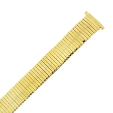 Tech Swiss TSMET206 Watch Band Expansion Metal Stretch Gold Plated 16mm - 20mm