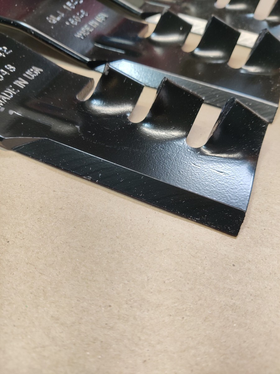ライスジャー New 3 Pack Mulching Blades fits Kubota ZG123S ZG124E ZG20 Z122E 48