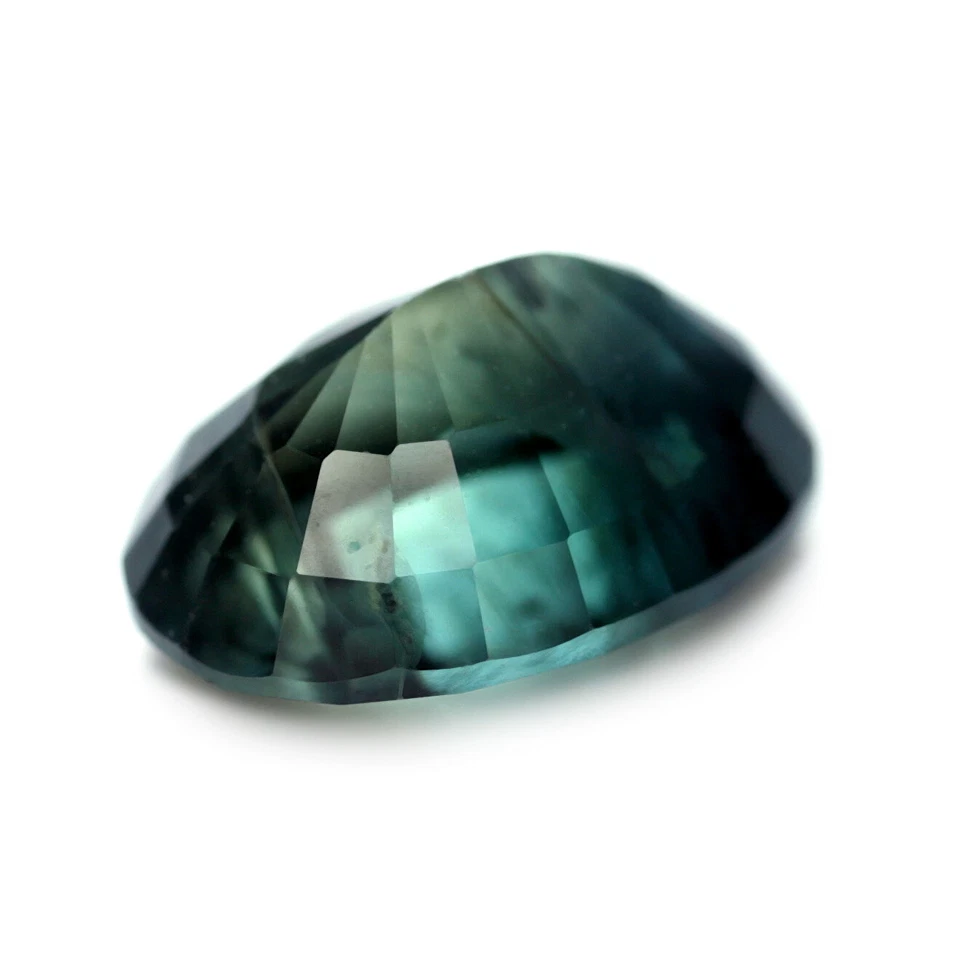 Awesome Certified 0.98ct Natural Teal Sapphire Madagascar Oval 6.6x4.9 mm  - Image 4 of 4