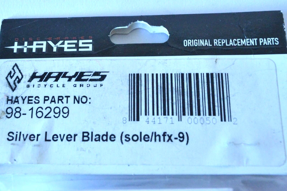 REPUESTO FRENO DISCO BICICLETA HAYES 98-16299 PLATA PALANCA HOJA SUELA/HFX-9 Foto 3 de 4