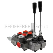 Hand lever valve 40l/min 2 lever 2x dw A-B closed, closed system