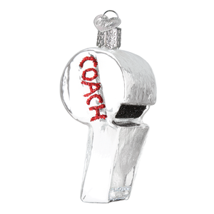 034-Coach-039-s-Whistle-034-36205-X-Old-World-Christmas-Glass-Ornament-w-OWC-Box