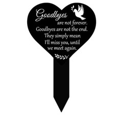 Waterproof Acrylic Memorial Remembrance Grave Plaque Stake for Outdoor Yard