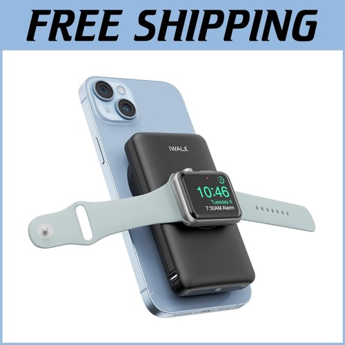 Portable 10000mAh Power Bank with Magnetic Wireless iPhone & Apple Watch Charger