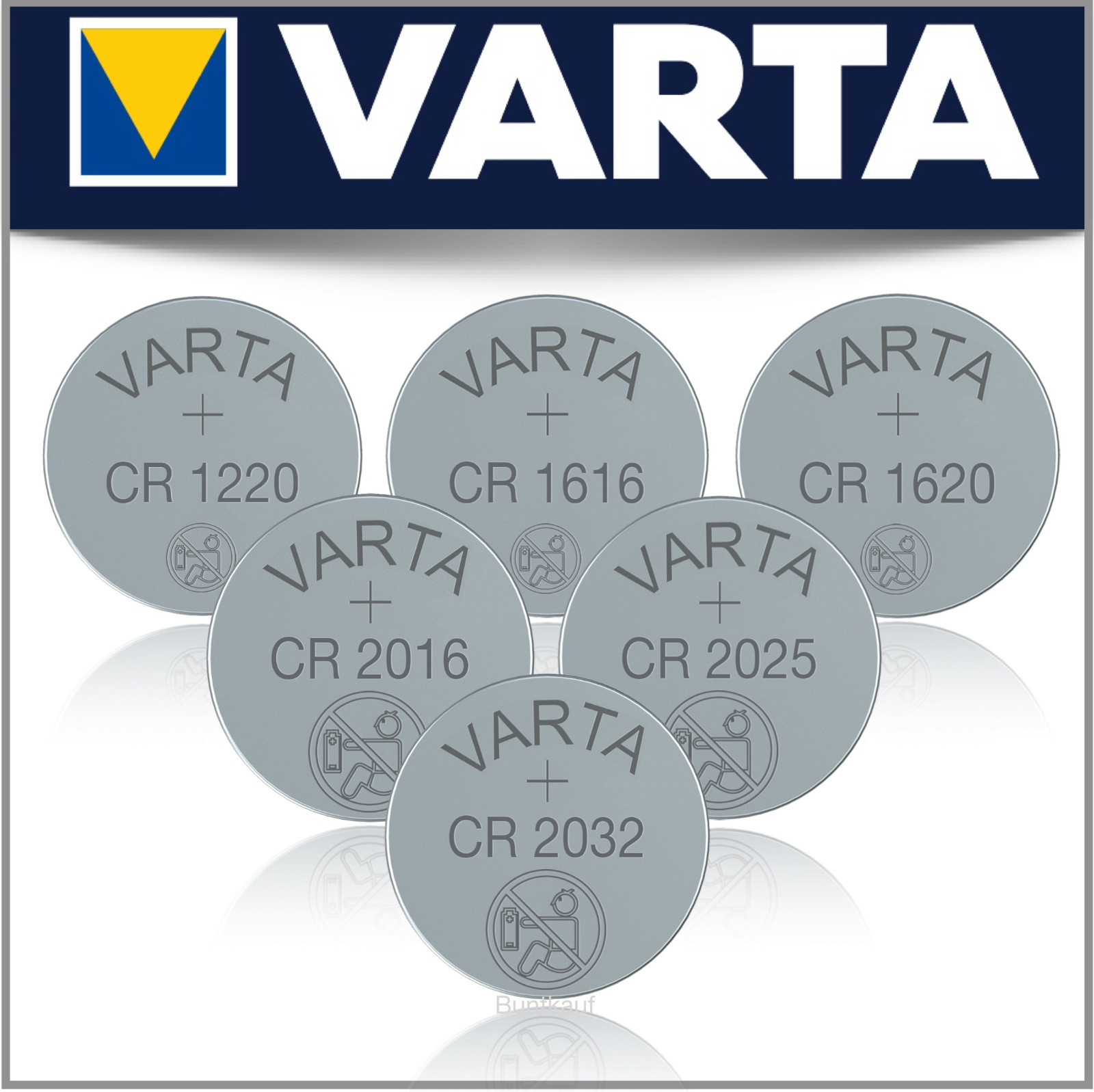 Thumbnail - Varta Markenqualität Cr2032 Cr2025 Cr2016 Cr1620 Cr1616 Cr1220