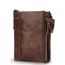 Wallet Vintage Short Coin Purse with Zipper Hasp