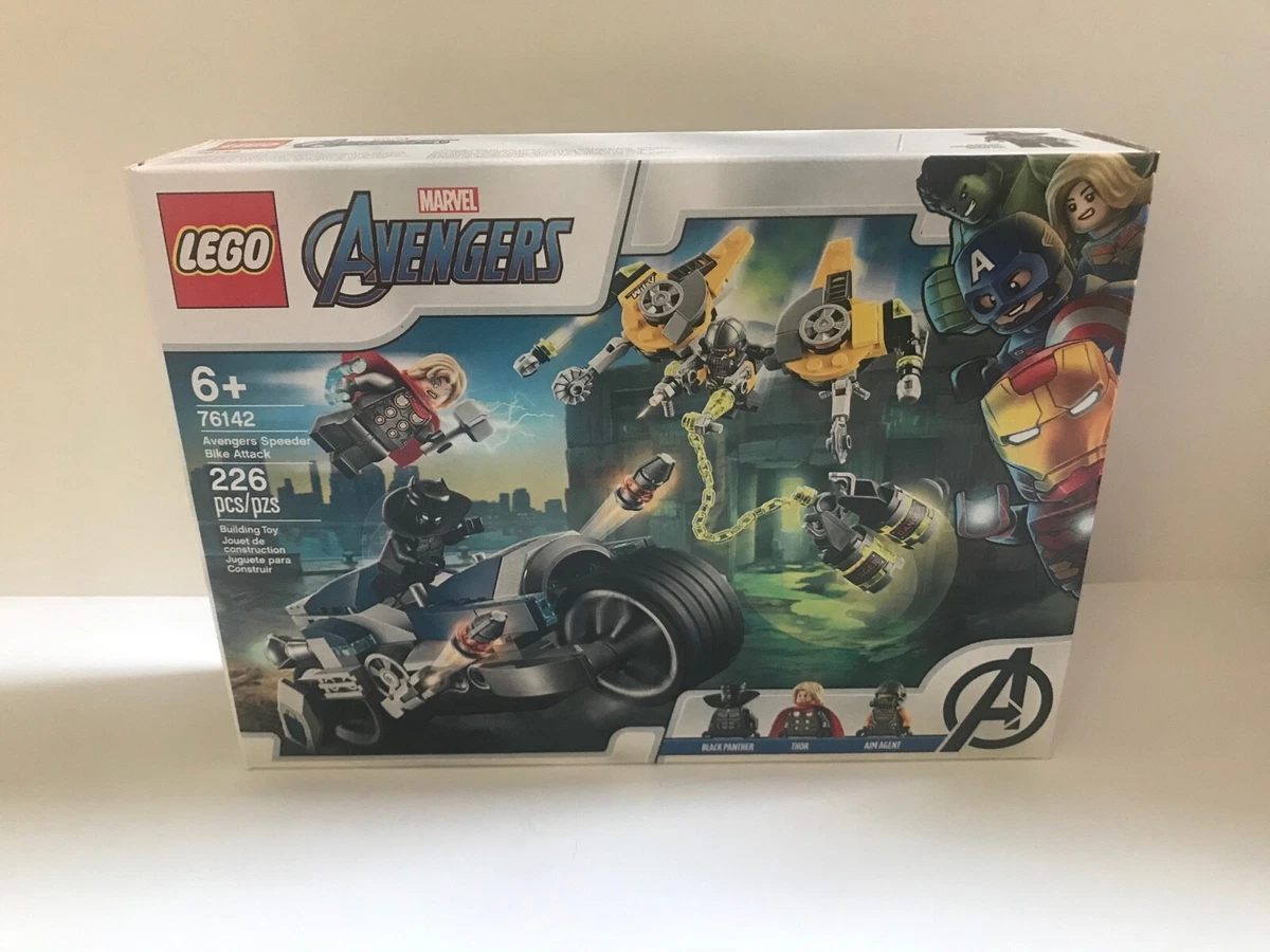 LEGO Marvel Avengers Speeder Bike Attack 76142 Black Panther and Thor  Buildable Superhero Toy, Great Gift for Kids, New 2020 (226 Pieces)