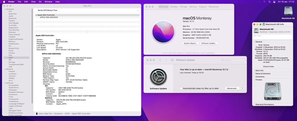 Apple Mac Pro Desktop, 48GB, 256GB SSD, macOS 12.7.2 Monterey VGC - Image 2 of 4