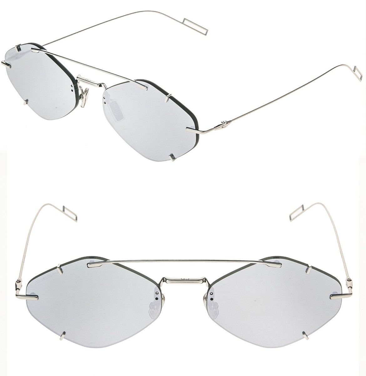 Christian Dior サングラス シルバー ディオール Dior サングラス レディース メンズ （クリア